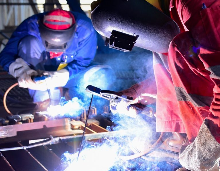 Hands on welding instruction